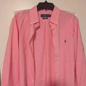 Polo Ralph Lauren Pink Gingham Poplin Shirt